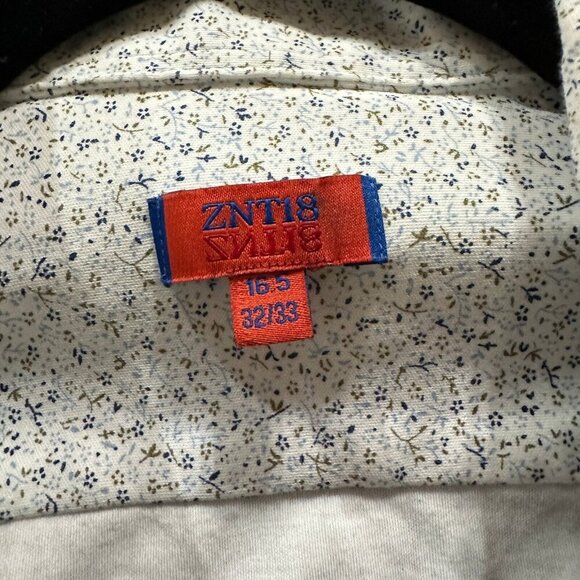2/$30 ZNT18 Button Down Shirt Mens 16.5 32/33 Soft Stretch Office Casual Preppy - Picture 4 of 10